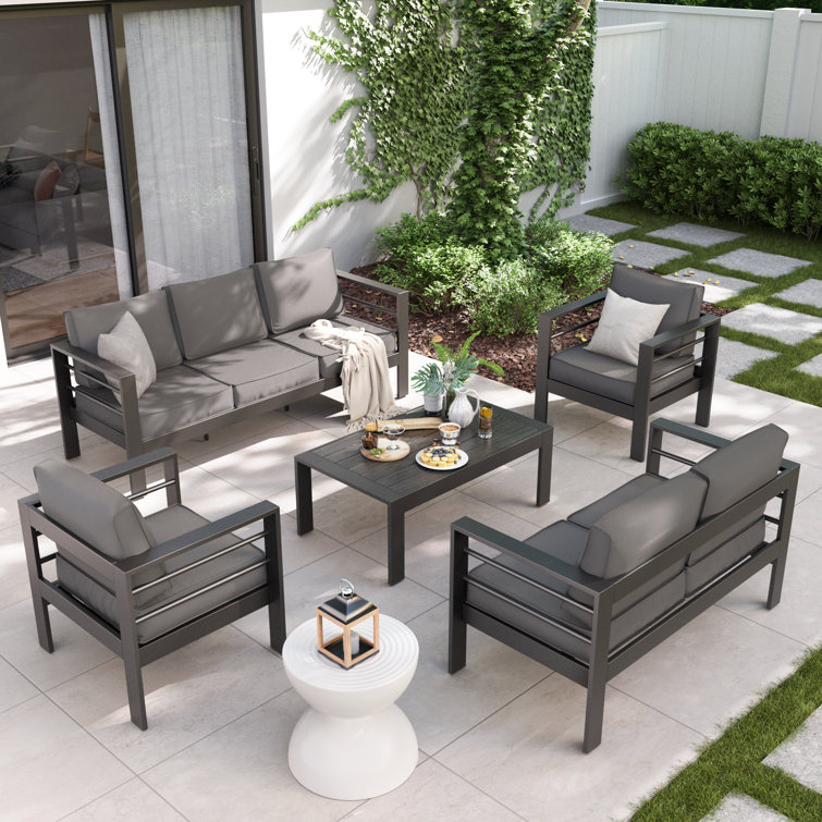 Aluminum garden 2025 sofa set